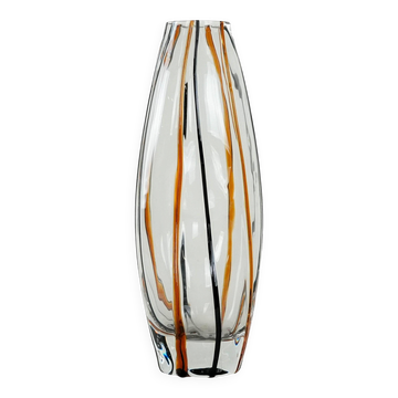 Vase en verre, design danois, années 1970, fabrication : Danemark