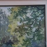 Old painting, auarelle undergrowth