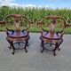 Pair of antique Chinese carved mahogany armchairs, circa 1960s