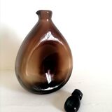 Amber glass liquor decanter 1970