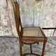 Chaise ancienne neo renaissance chêne + assise + dossier cannées vintage