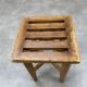 1950s wooden slat stool reconstruction