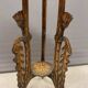 Carved wooden pedestal table