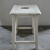 Original patina wooden handle stool