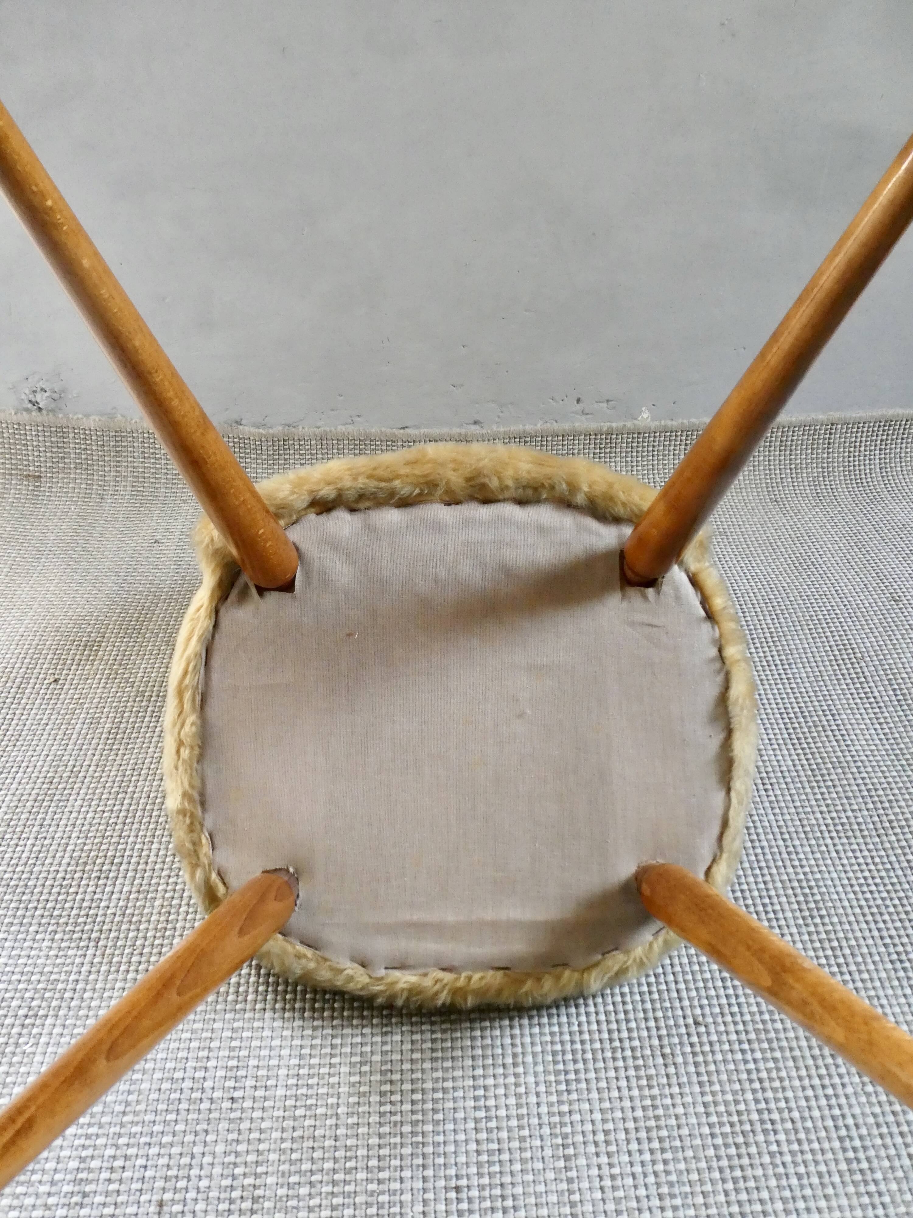 1960s golden furry chair