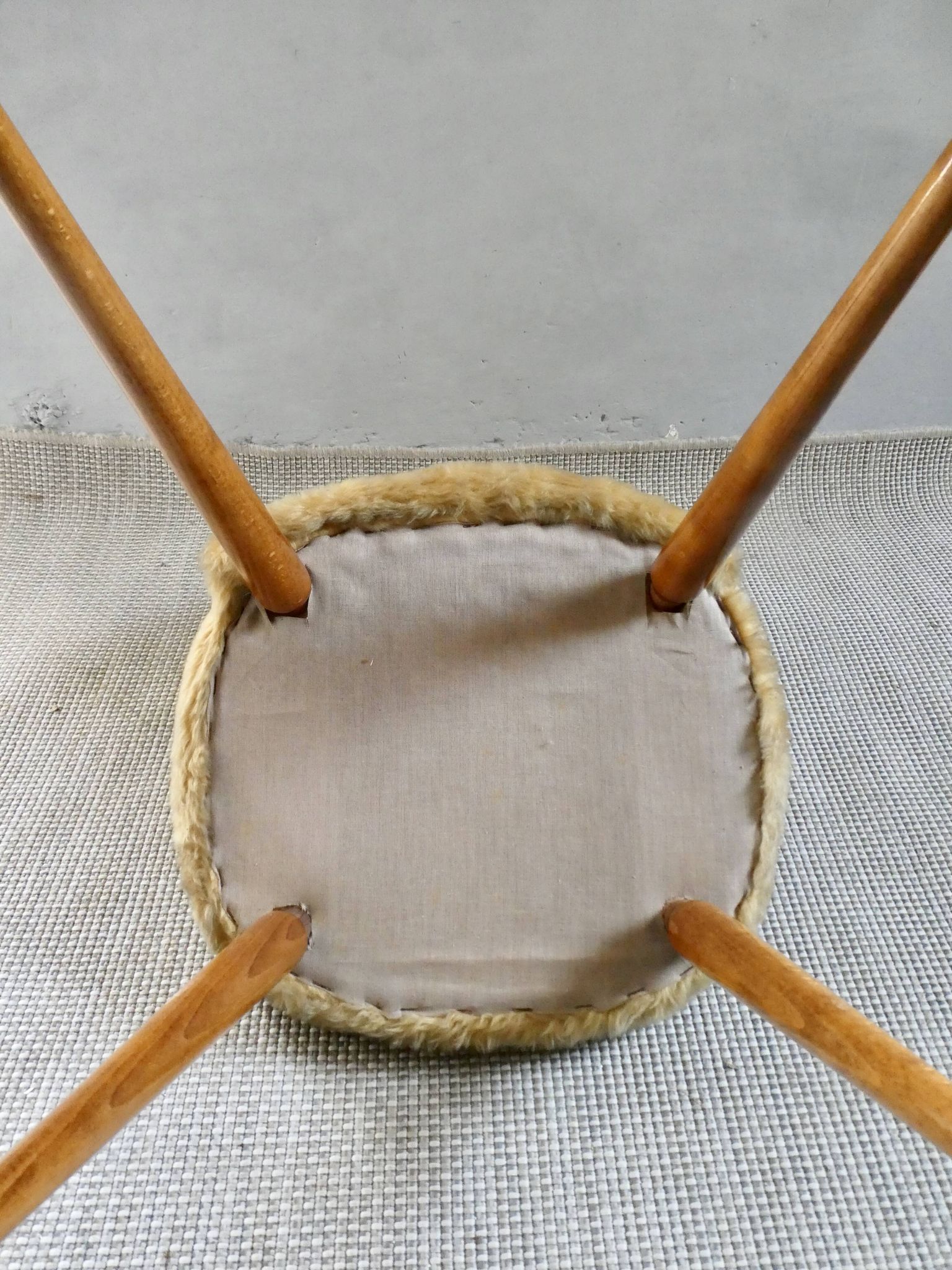 1960s golden furry chair