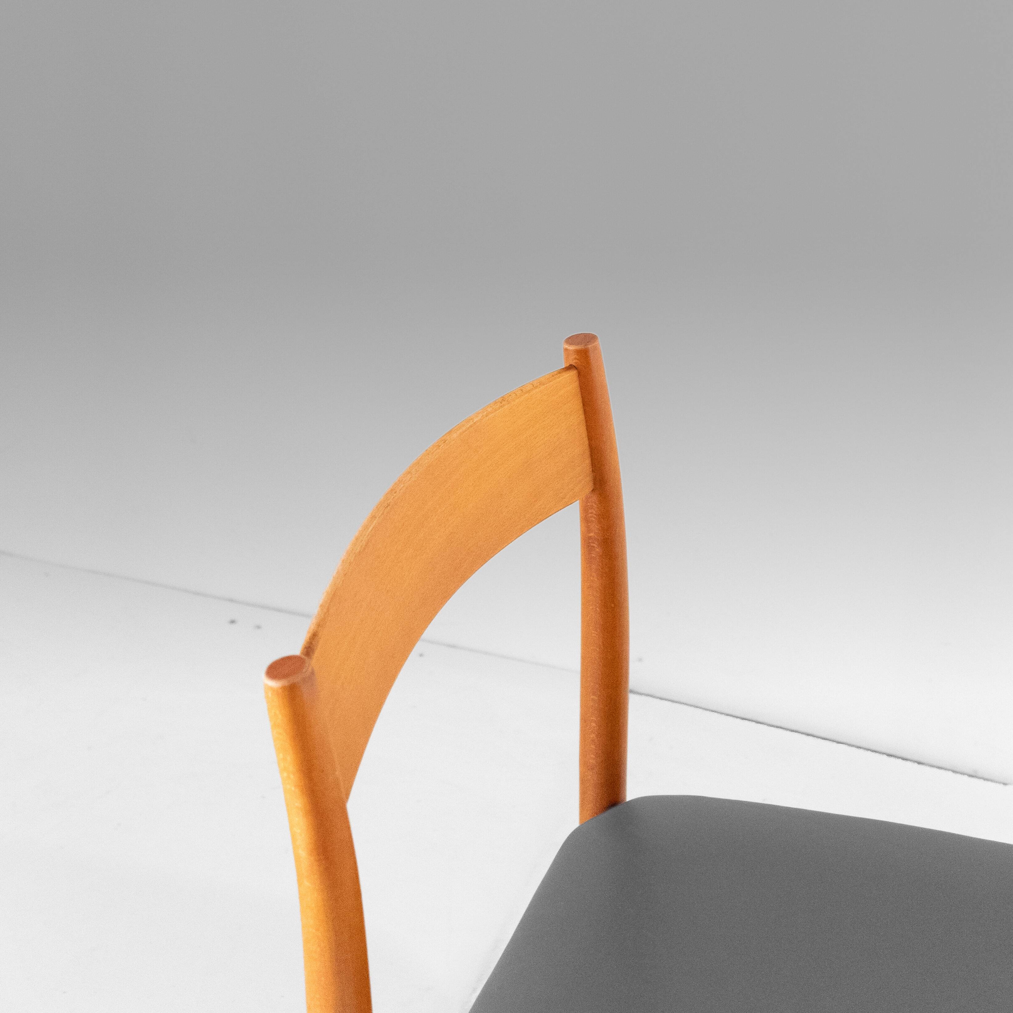 Vintage Italian Wood Dining Chairs by Passoni Udine