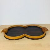 Art deco wood tray 52 cm