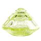 Art Deco bonbonniere, uranium crystal, Poland, 1930s