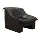 Leather armchair, Italian design, 1960s, production: Italy