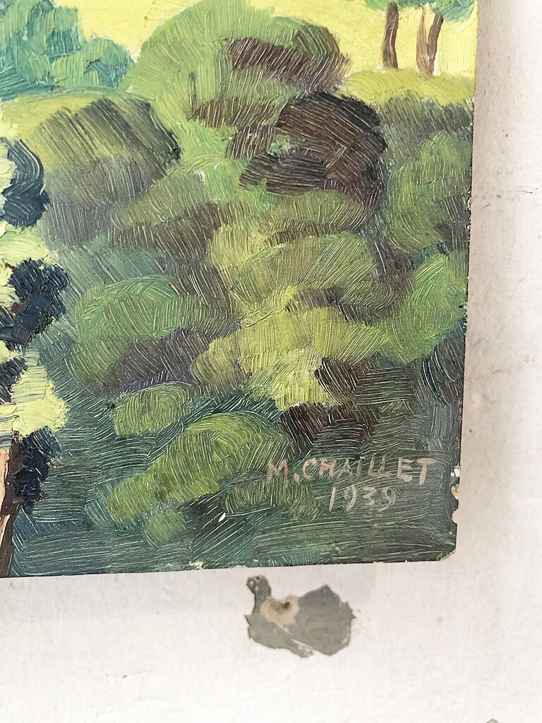Oil painting landscape mountain 1939