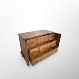 Italian art deco walnut chest of drawers, 1940s.
