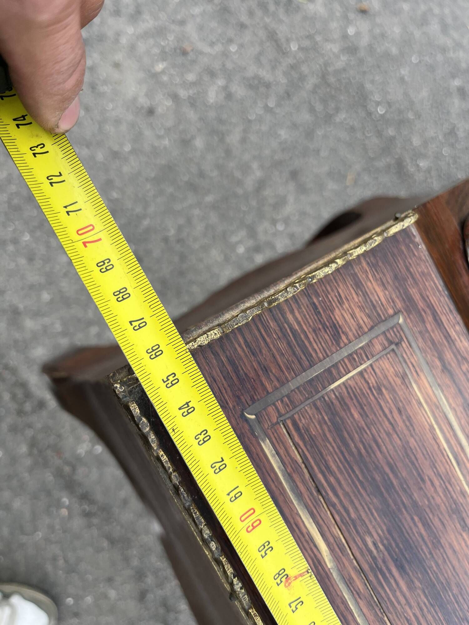 Napoleon III secretary desk in rosewood and brass marquetry
