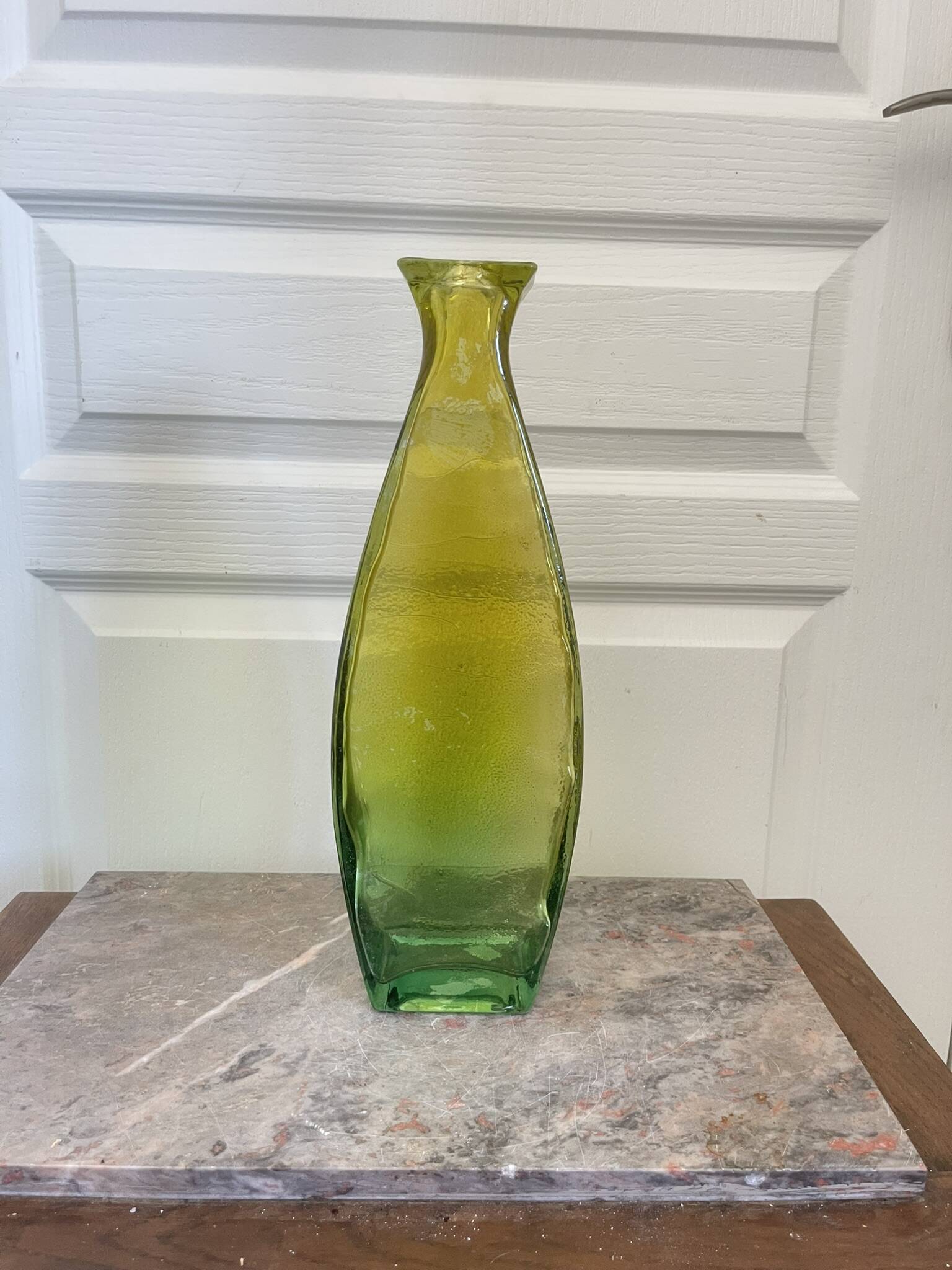 Old Decanter Vase Soliflore Green Carafe Spain 37 cm