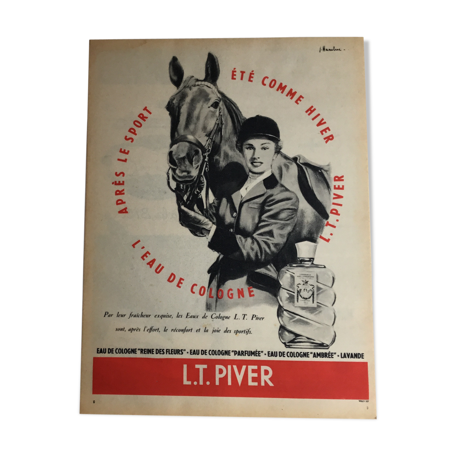 A4 L.T Piver plastic authentic advertising poster