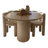 Travertine dining table