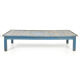 Antique coffee table with blue patina