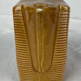 Rectangular ocher ceramic pitcher
