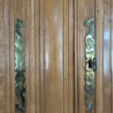 Cauchois sideboard in apple wood with hollow carvings