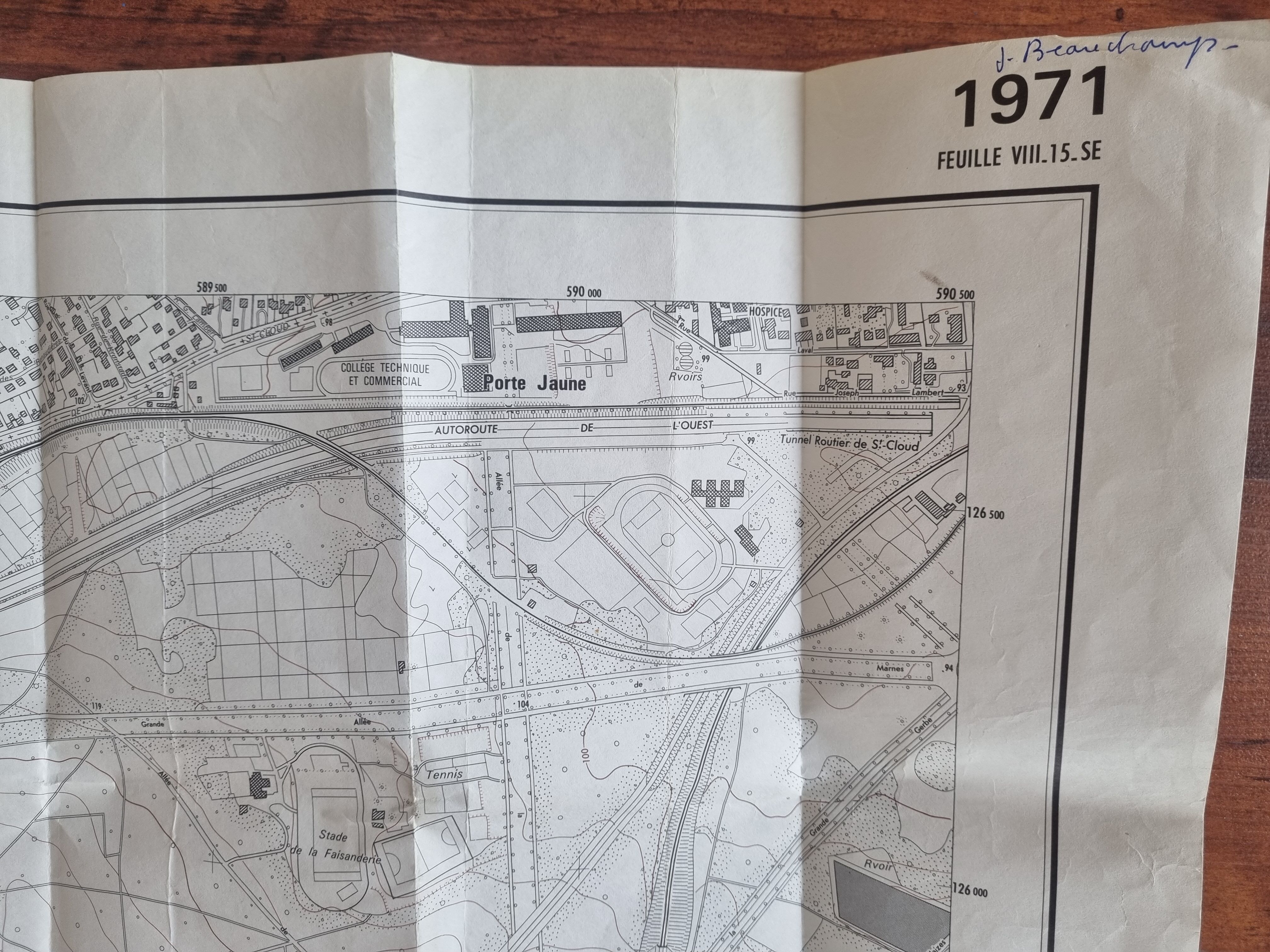 Old map of La Celle-St Cloud S-E - 1/5000 (1971-1972)