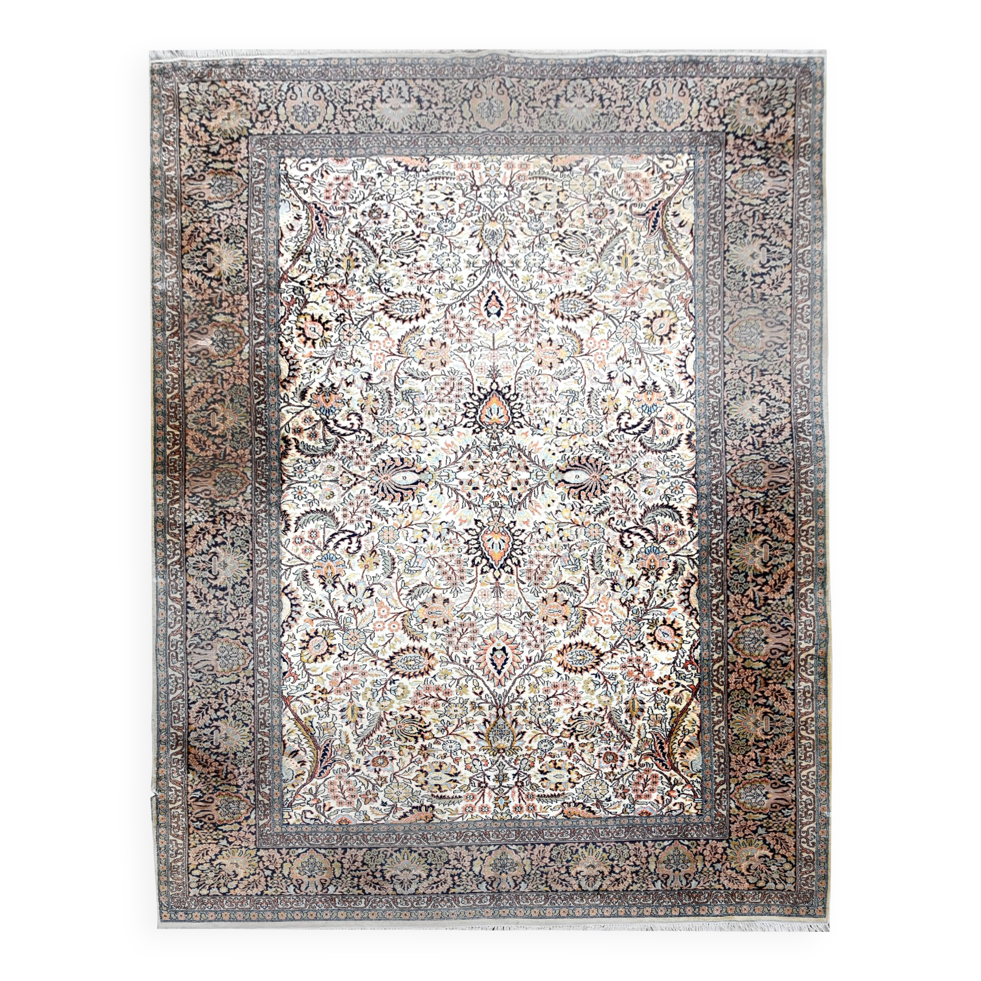 Kashmir Silk Oriental Rug: 1.68 x 2.63 Meters