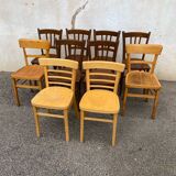 Set of 10 bistro chairs