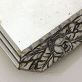 Large silver Art Deco mirror 53x40cm