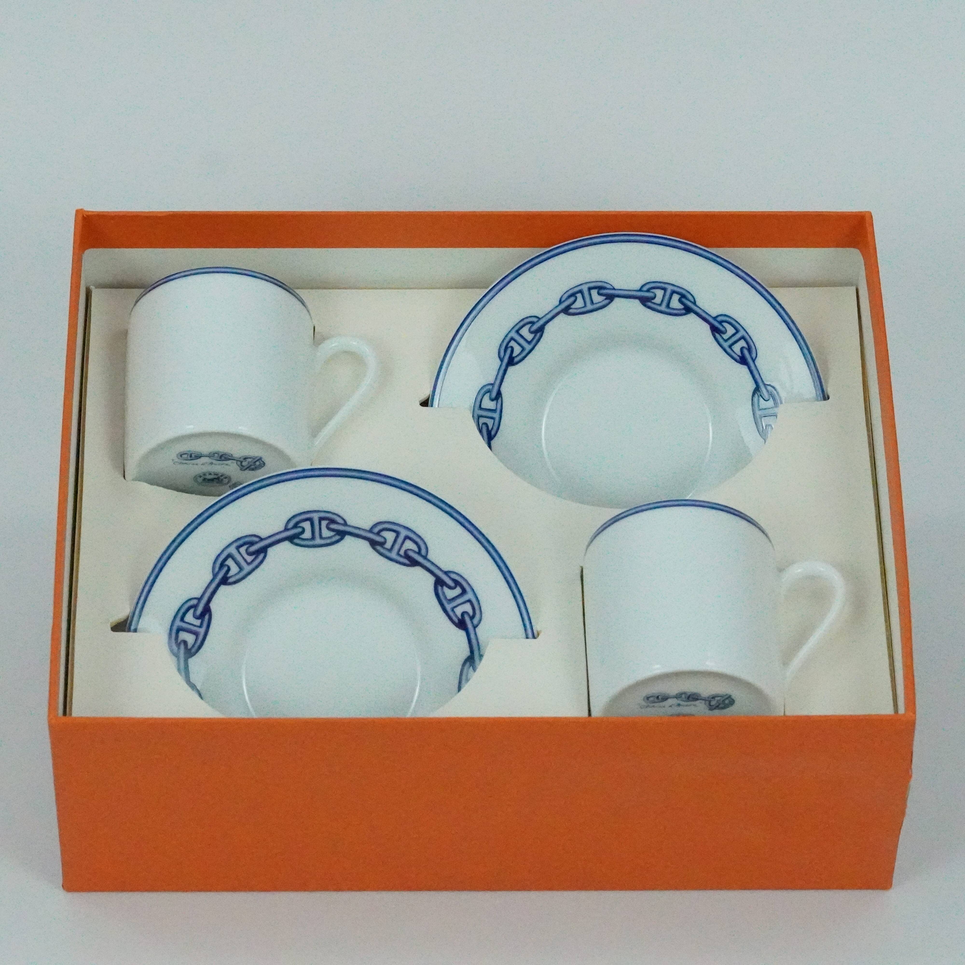 Hermès - Set of Cups and Saucers - Anchor Chain Model