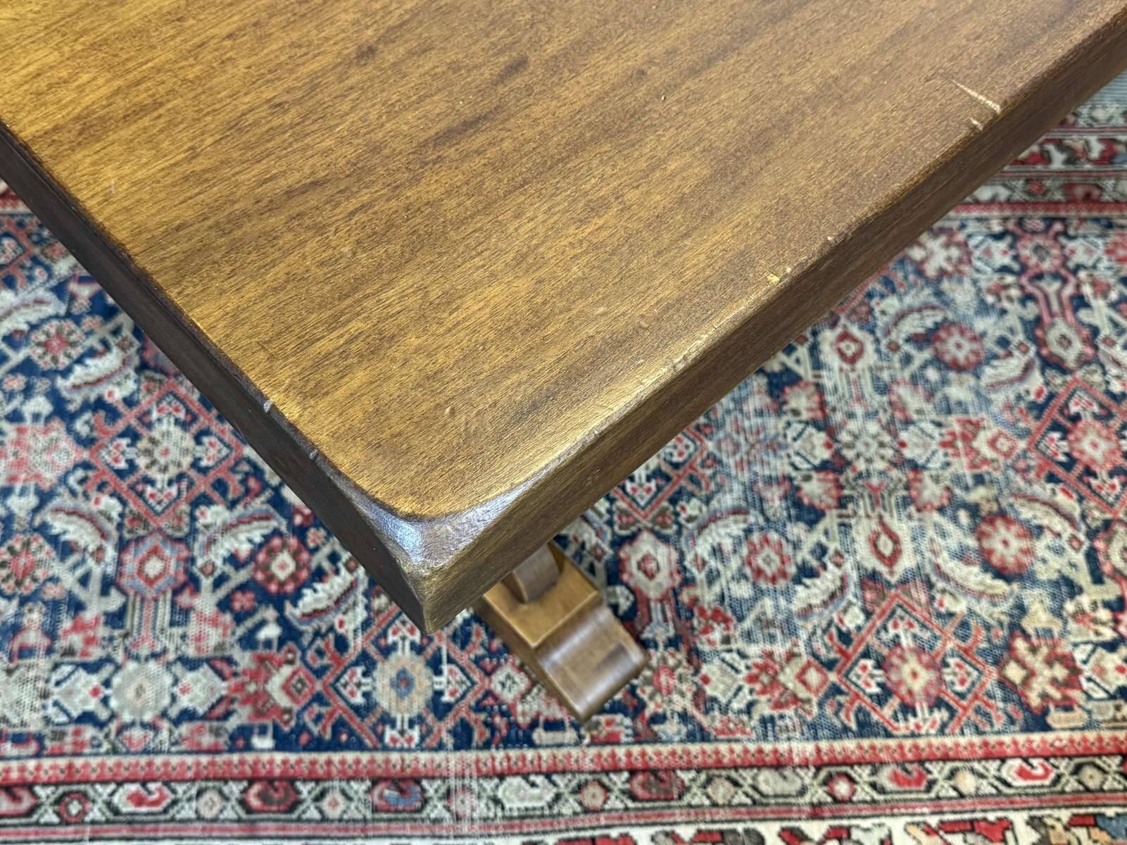 1970s mahogany monastery table - L=2m W=80cm H=75cm