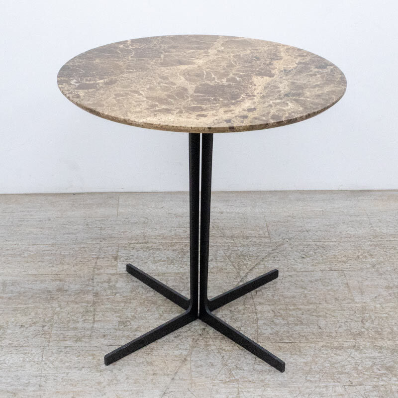 Table ronde TACCHINI Split Ø70 en marbre brun