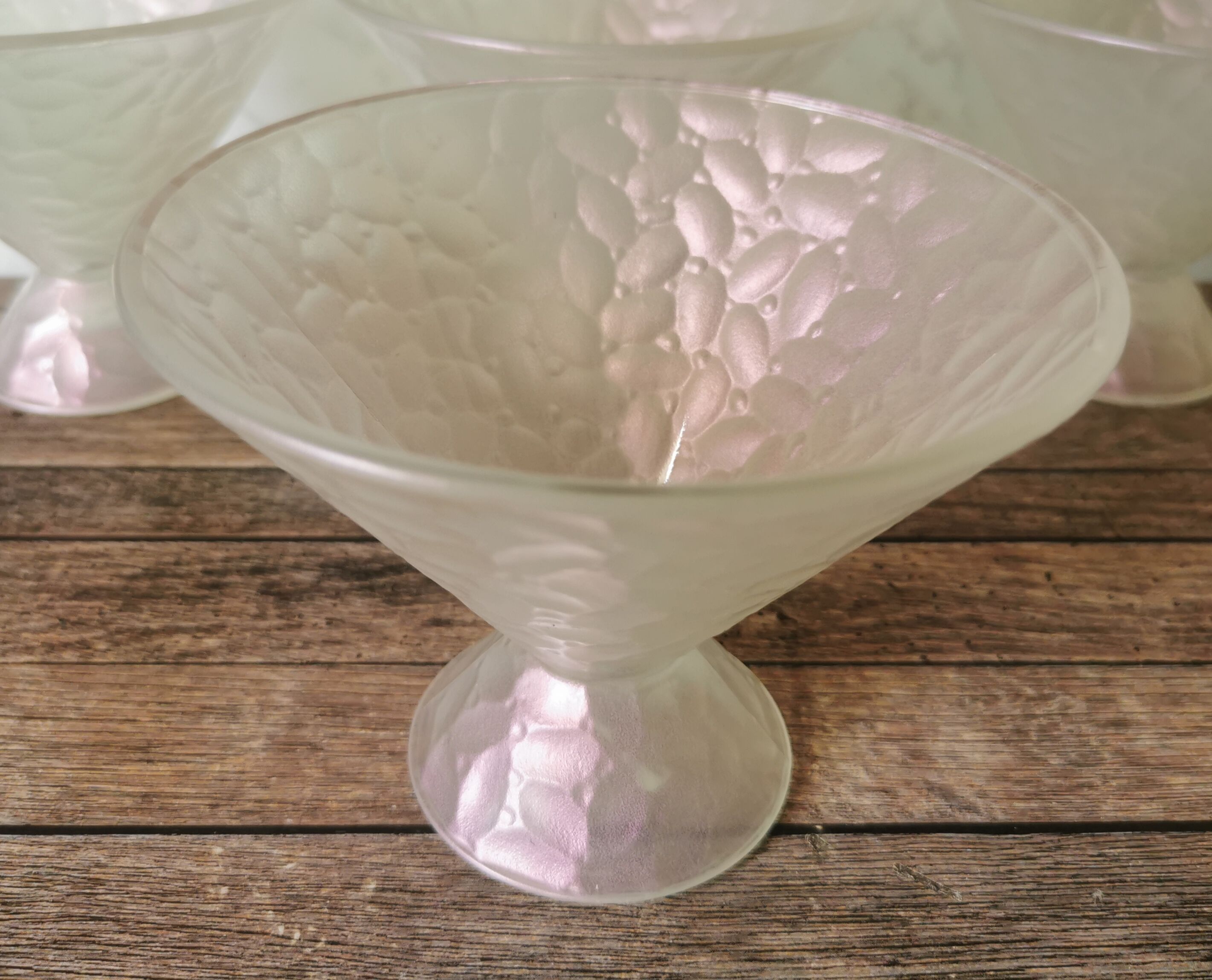 Fruit cups/iridescent glass ice