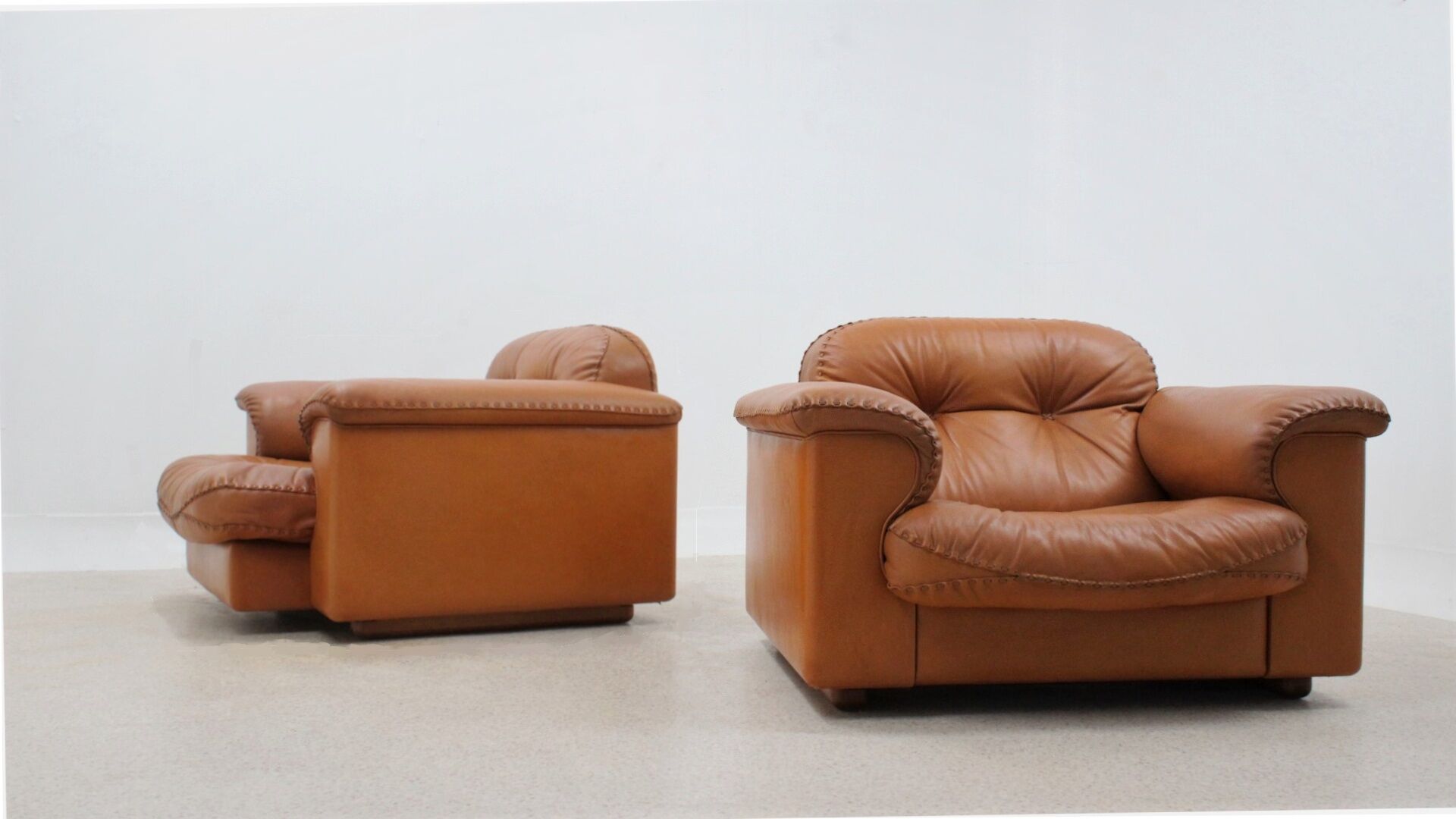 De Sede "DS 101" leather armchairs 1970s