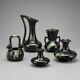 Large collection of 5 modernist glazed Belgian ceramics – Thulin / AIRAIN – Art Deco – 1930s-50s