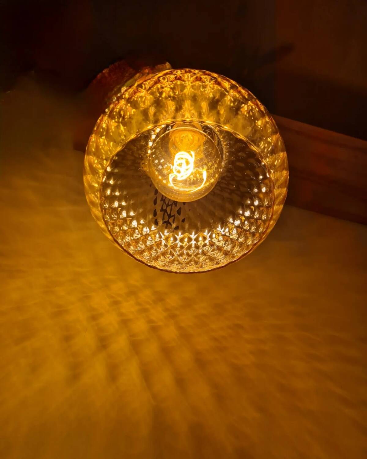 Vintage glass pendant light