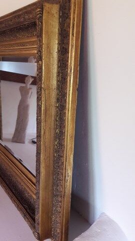 Antique giltwood mirror in the Napoleon III style