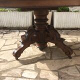 Oval table with walnut extensions Napoleon III era