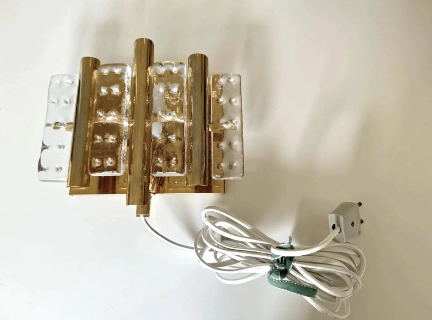 Mid-century modern Swedish crystal wall sconce from Orrefors, 1960