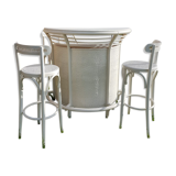 Vintage bar counter with its stools