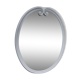 Oval mirror enamelled cast iron and its hook, circa 1950 39x49cm