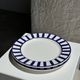 Set of 2 blue striped plates Ceramica Quadrifoglio Italy