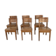 Suite de 6 chaises en chêne 1960