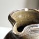 Large brutalist workshop carafe in glazed stoneware, signed, circa 1970.