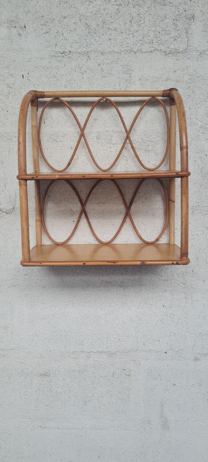 Rattan shelf 1960