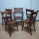Antique Oxford Windsor chairs, 1850s set of 5
