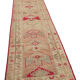 Hand-Knotted Rustic Turkish Pink Runner Carpet 89 cm x 406 cm