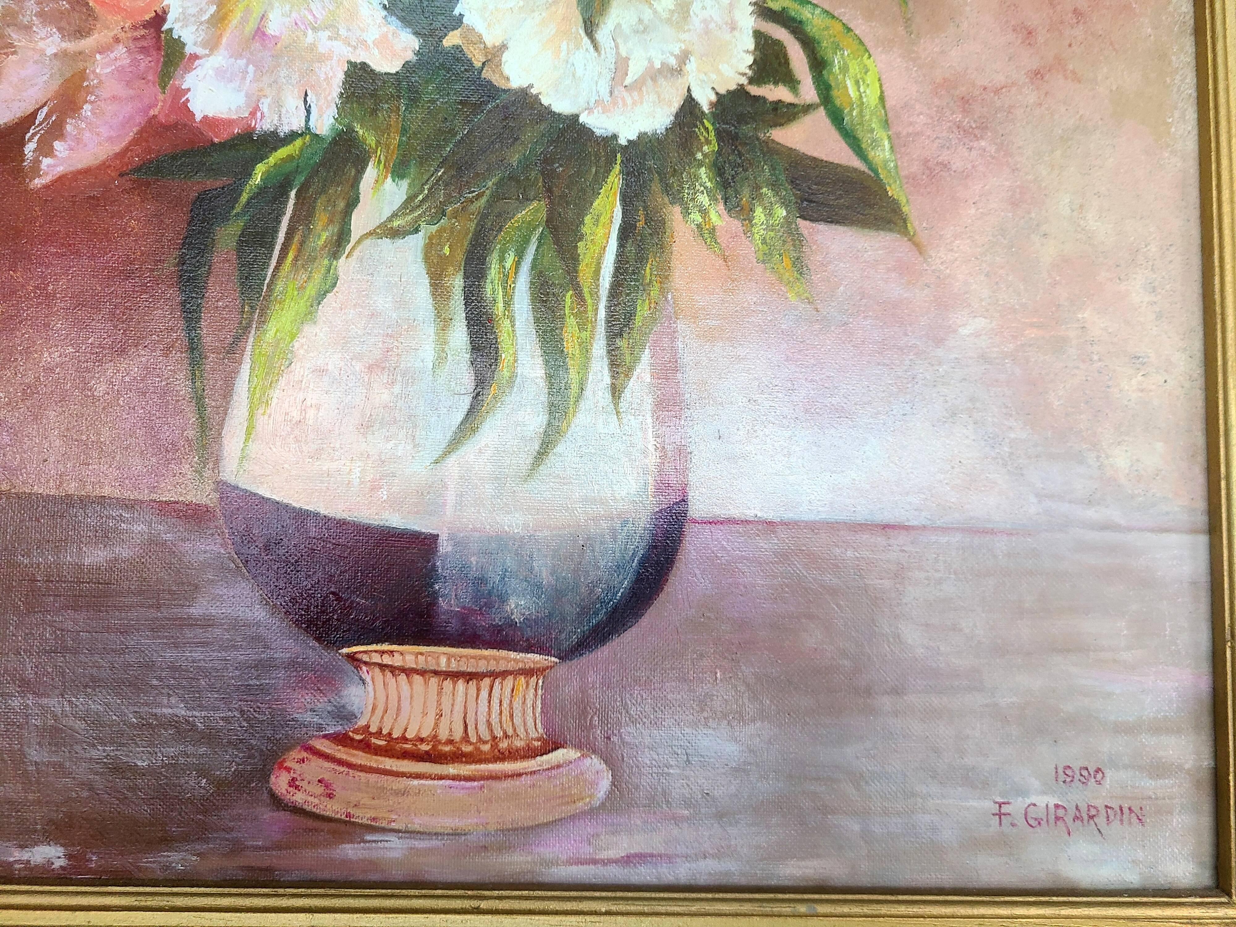 Still life with a bouquet of flowers.