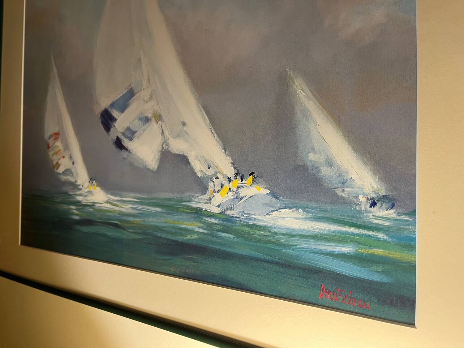 Table of sailboats – according to Doutreleau – framed