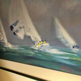 Table of sailboats – according to Doutreleau – framed