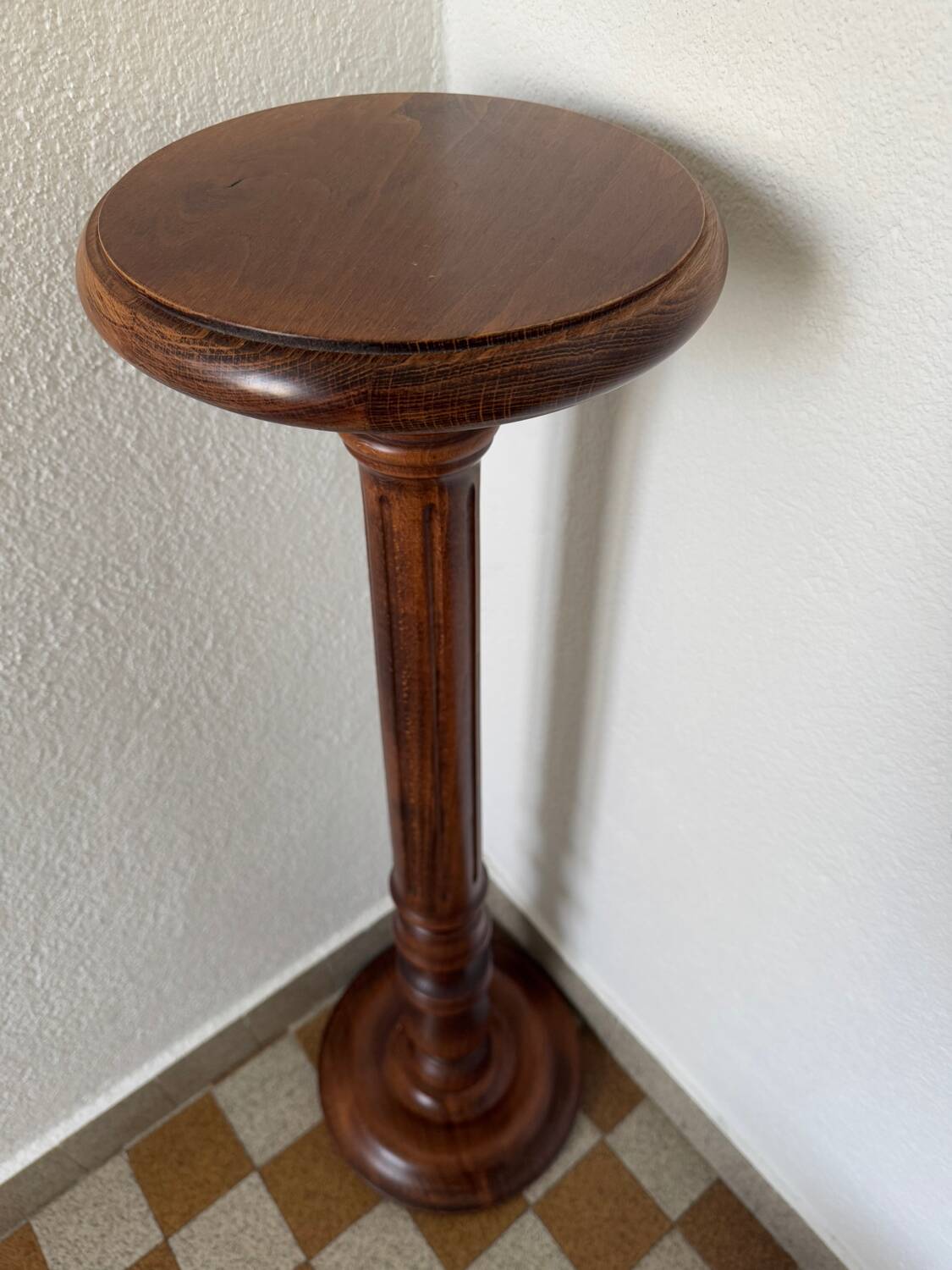 Vintage carved wooden column