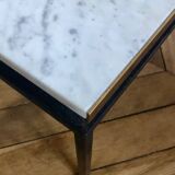 1950s coffee table in marble and metal